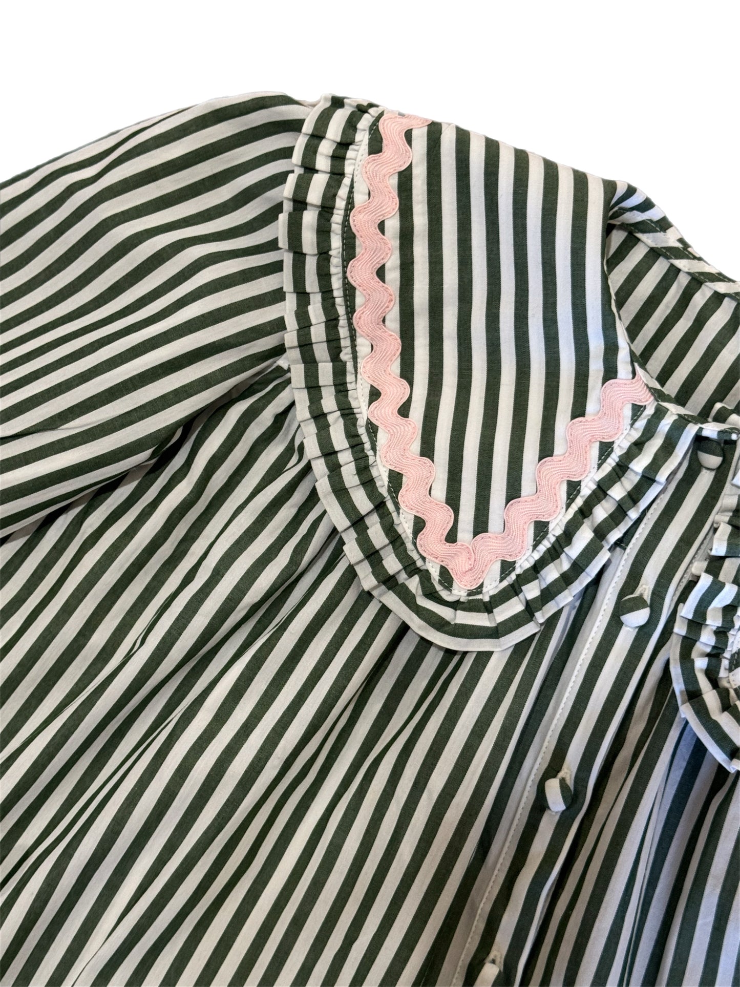 Gigi Blouse {Green Stripe}