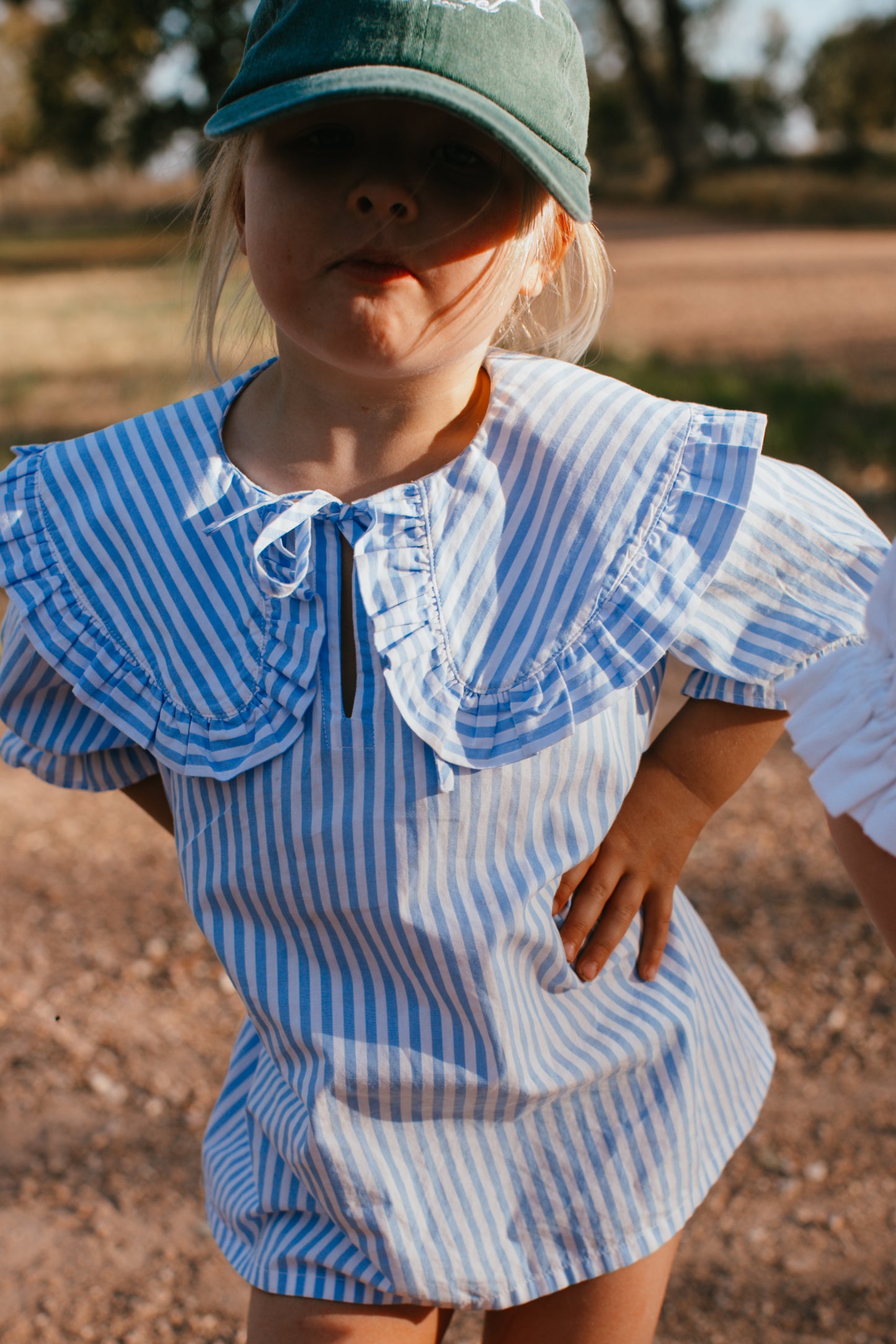 Wonderland Dress {Blue Stripe}