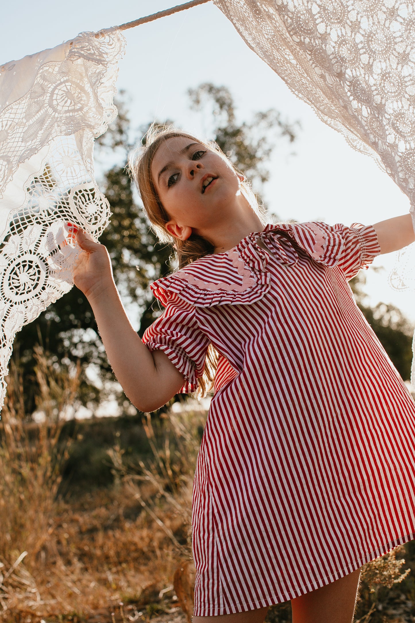 Wonderland Dress {Red Stripe}