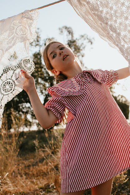 Wonderland Dress {Red Stripe}