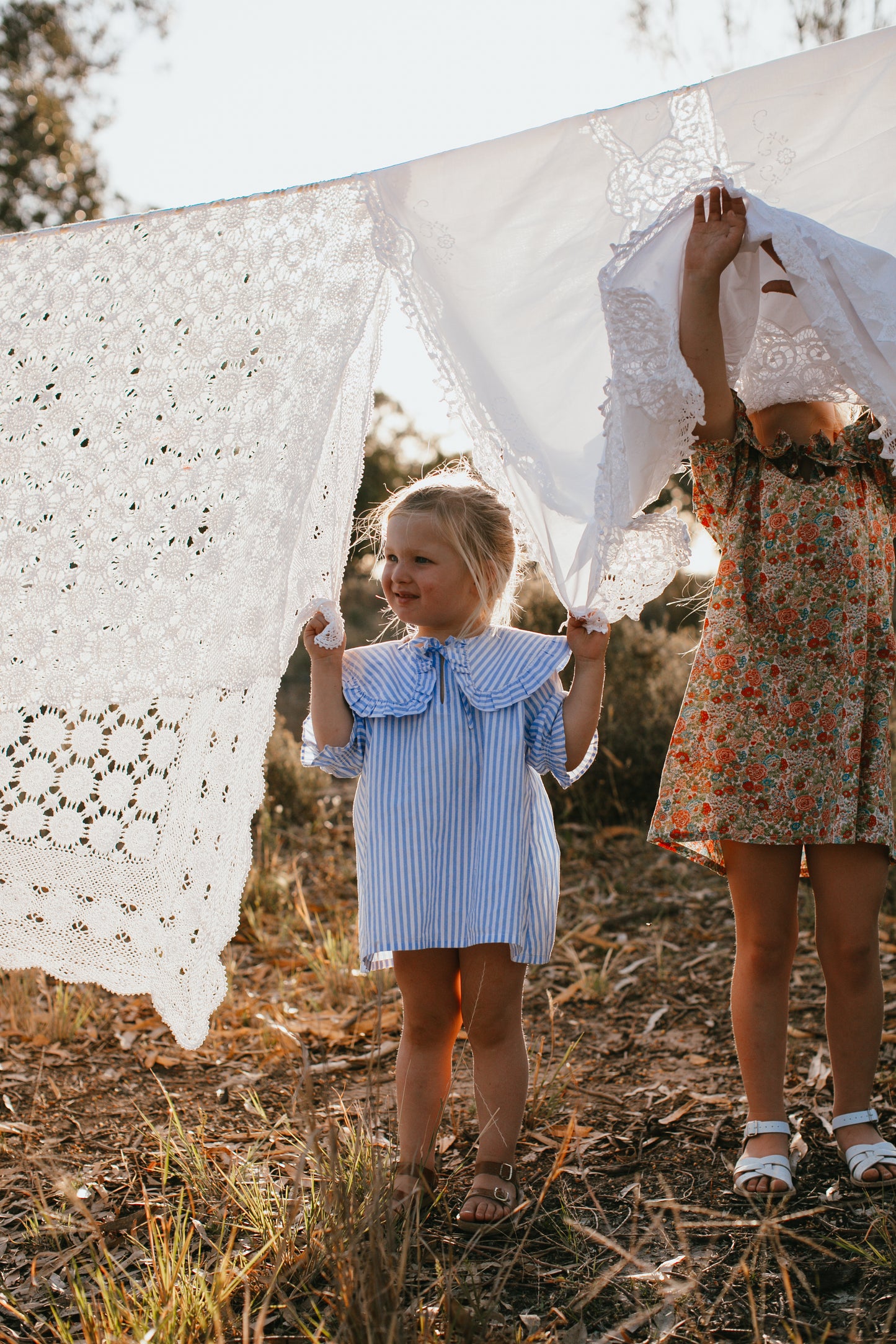 Wonderland Dress {Blue Stripe}