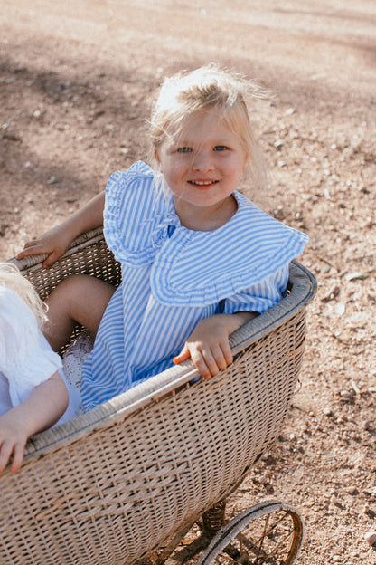 Wonderland Dress {Blue Stripe}