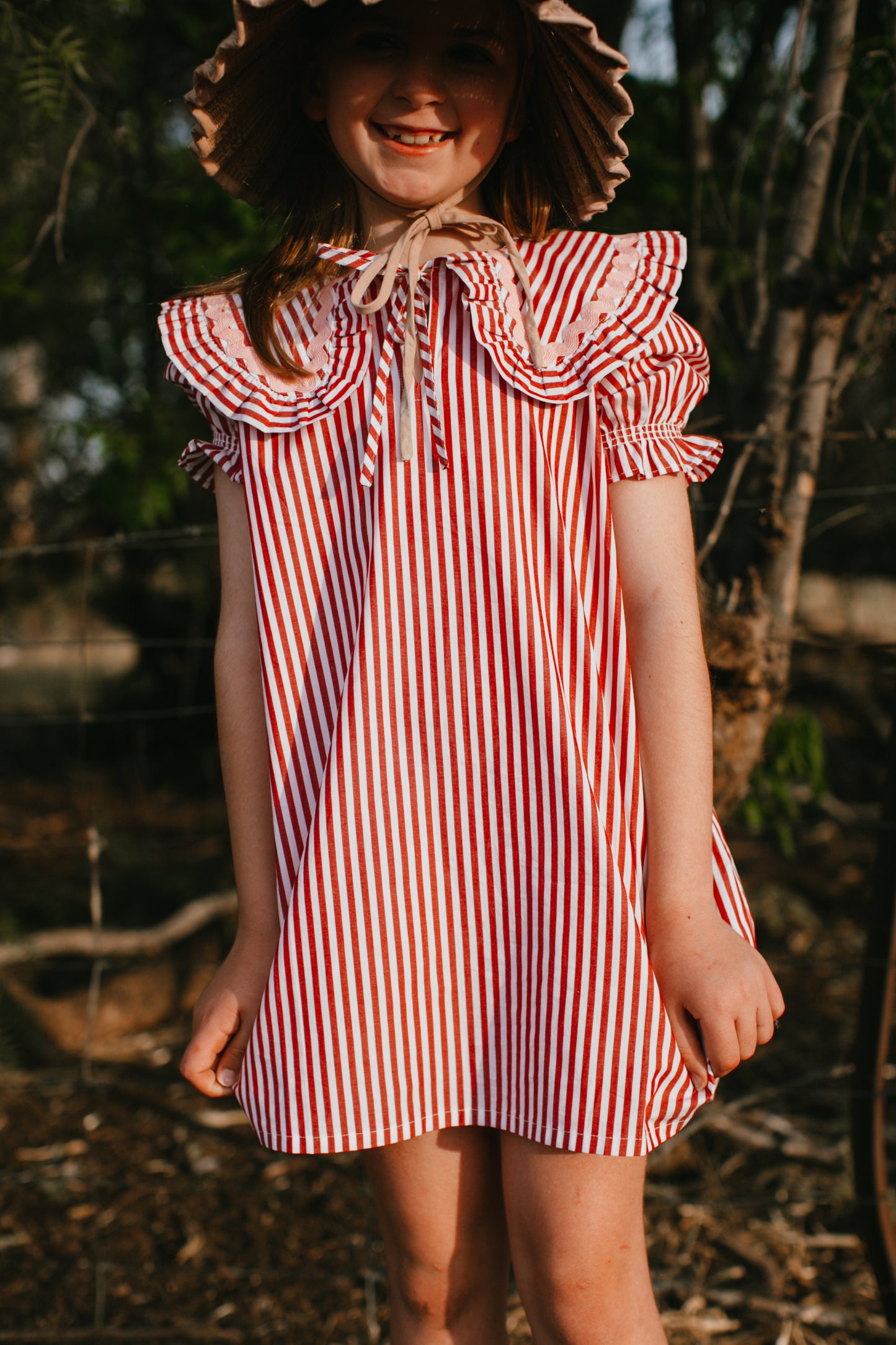 Wonderland Dress {Red Stripe}