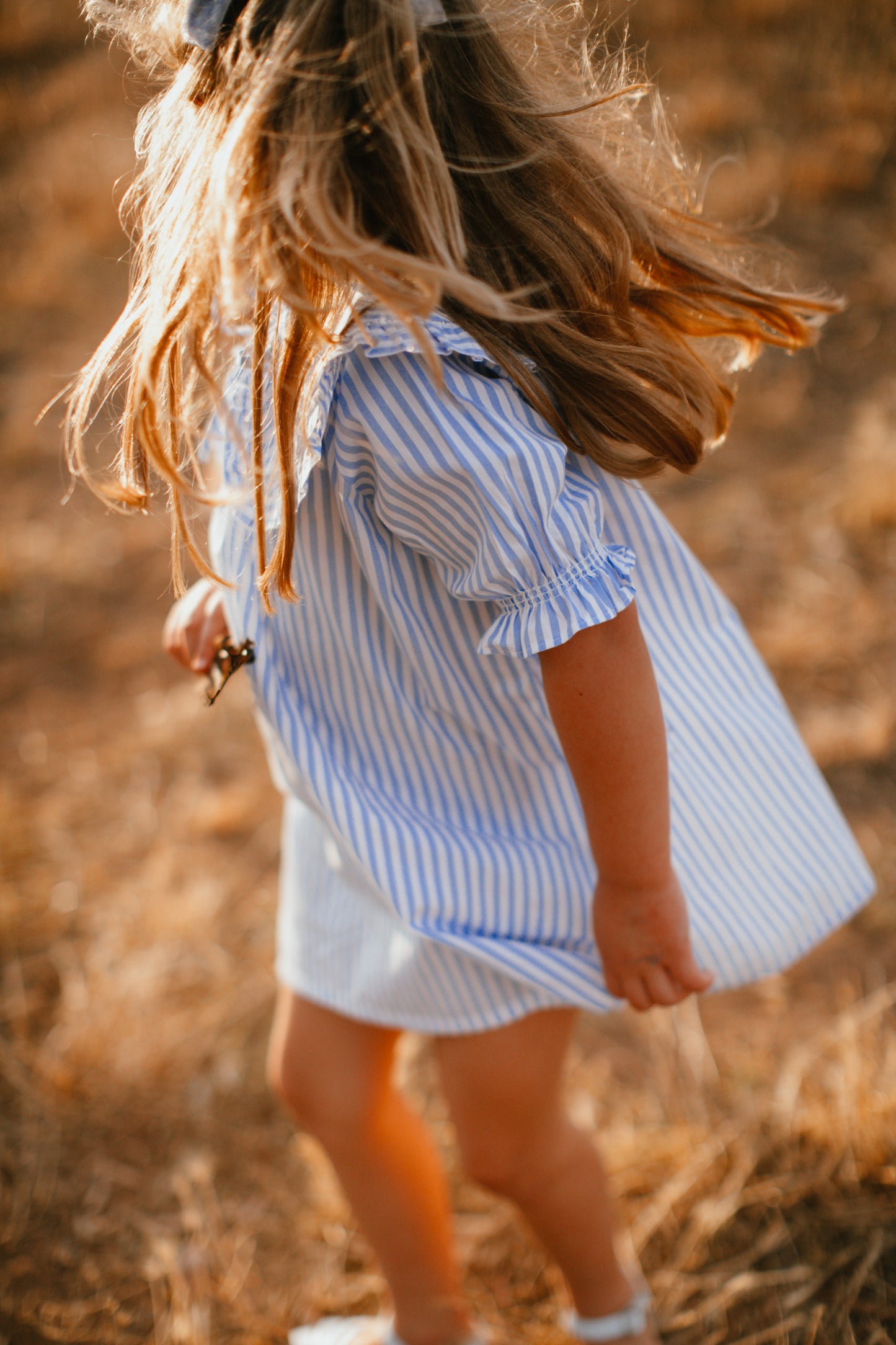 Wonderland Dress {Blue Stripe}