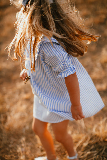 Wonderland Dress {Blue Stripe}