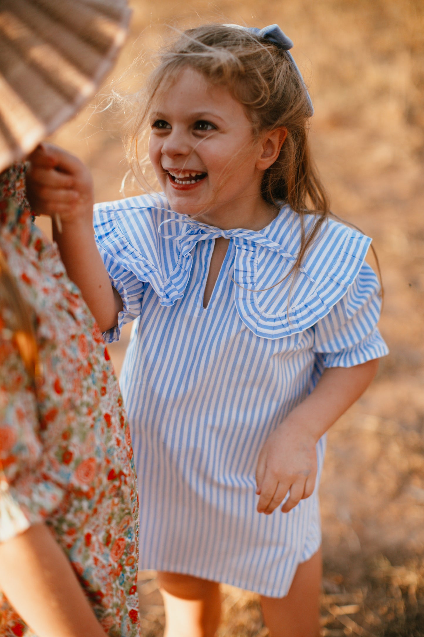 Wonderland Dress {Blue Stripe}